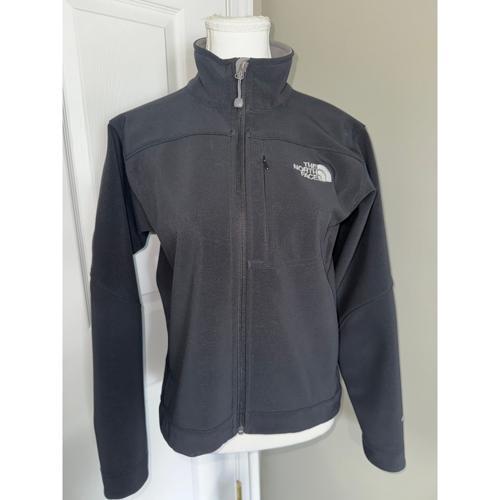 The North Face Apex Soft Shell Jacket Women's Small Black Full Zip Windproof